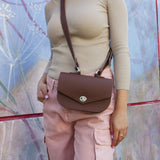 Marie Satchel Mini - Fabric & Blue