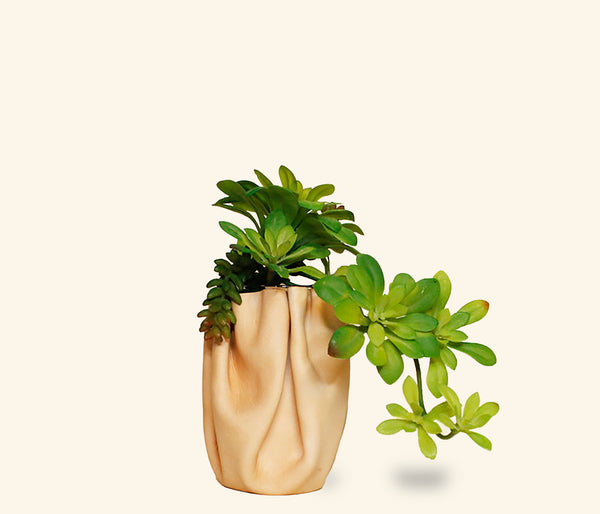 Micro Sculpted Leather Flower Vase