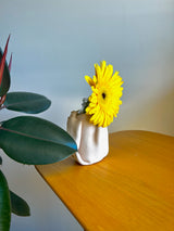 Micro Sculpted Leather Flower Vase