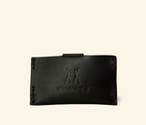 vegetable tanned leather cardholder in black