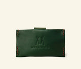 vegetable tanned leather cardholder in green