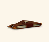 brown leather cardholder handmade by Ian James