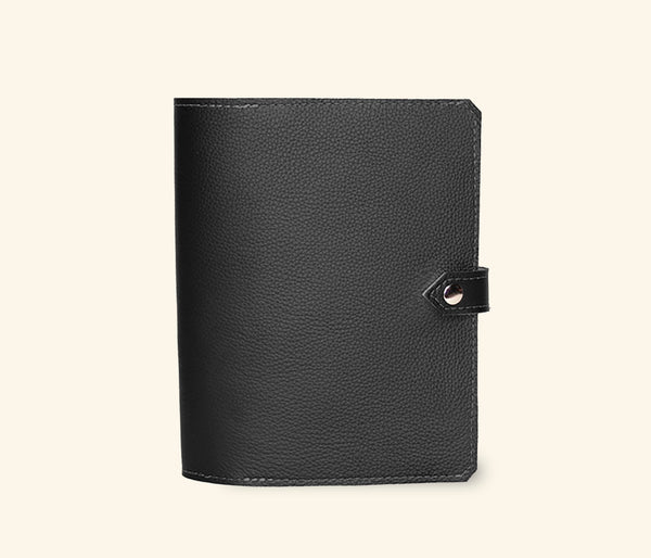 Leather Notebook Cover - Black