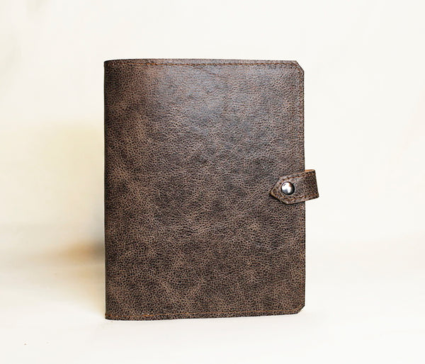 Leather Notebook Cover - Stone