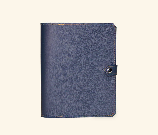 Leather Notebook Cover - Navy